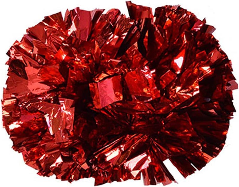 woobles Cheerleading Poms, Plastic Cheerleader Aerobics Pom Poms Pompoms for Dance Party School Sports Competition (1 Pair) - Image 1